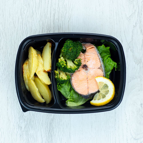 П/П Рыба Семга запеченная с дольками картофеля и брокколи 250г, 282 ккал